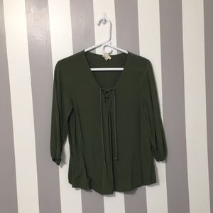 Long sleeve green blouse